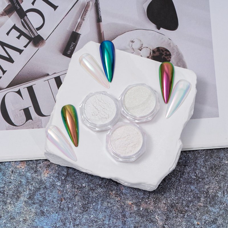 2023 Fashion 8 Colors 0.2g Chrome Nail Powder Magic Mirror Powder Unicorn Chrome Pigments