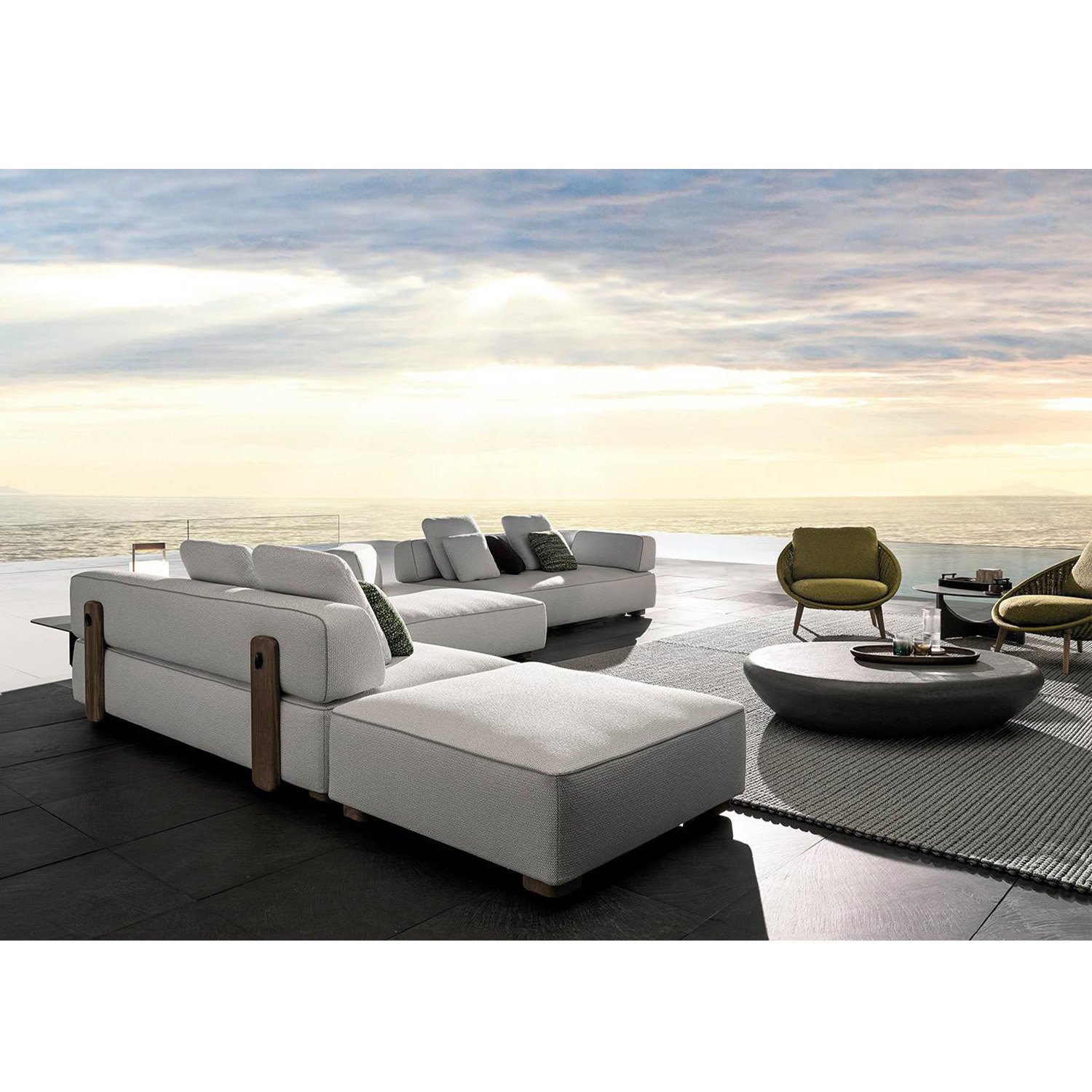 furniture waterproof fabric patio sofa couch garden sofa with textile fabric
