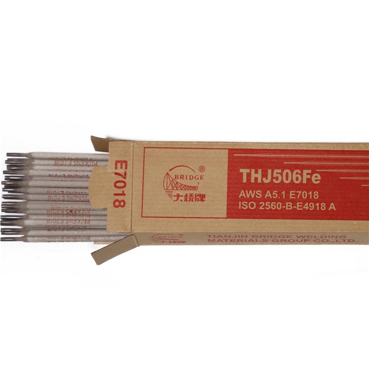 Factory Bridge electrodos e7018 welding rods THJ506Fe iron powder hydrogen electrode E7018 for high strength steel