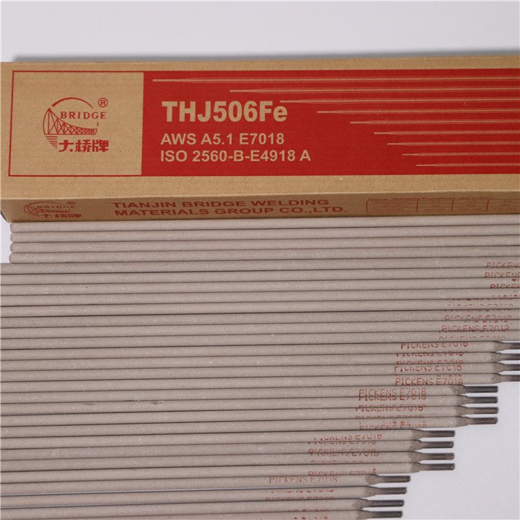 Factory Bridge electrodos e7018 welding rods THJ506Fe iron powder hydrogen electrode E7018 for high strength steel