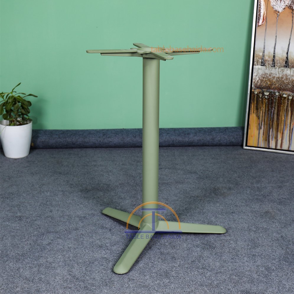 Cheap price x beam dining metal frame table high legs for restaurant