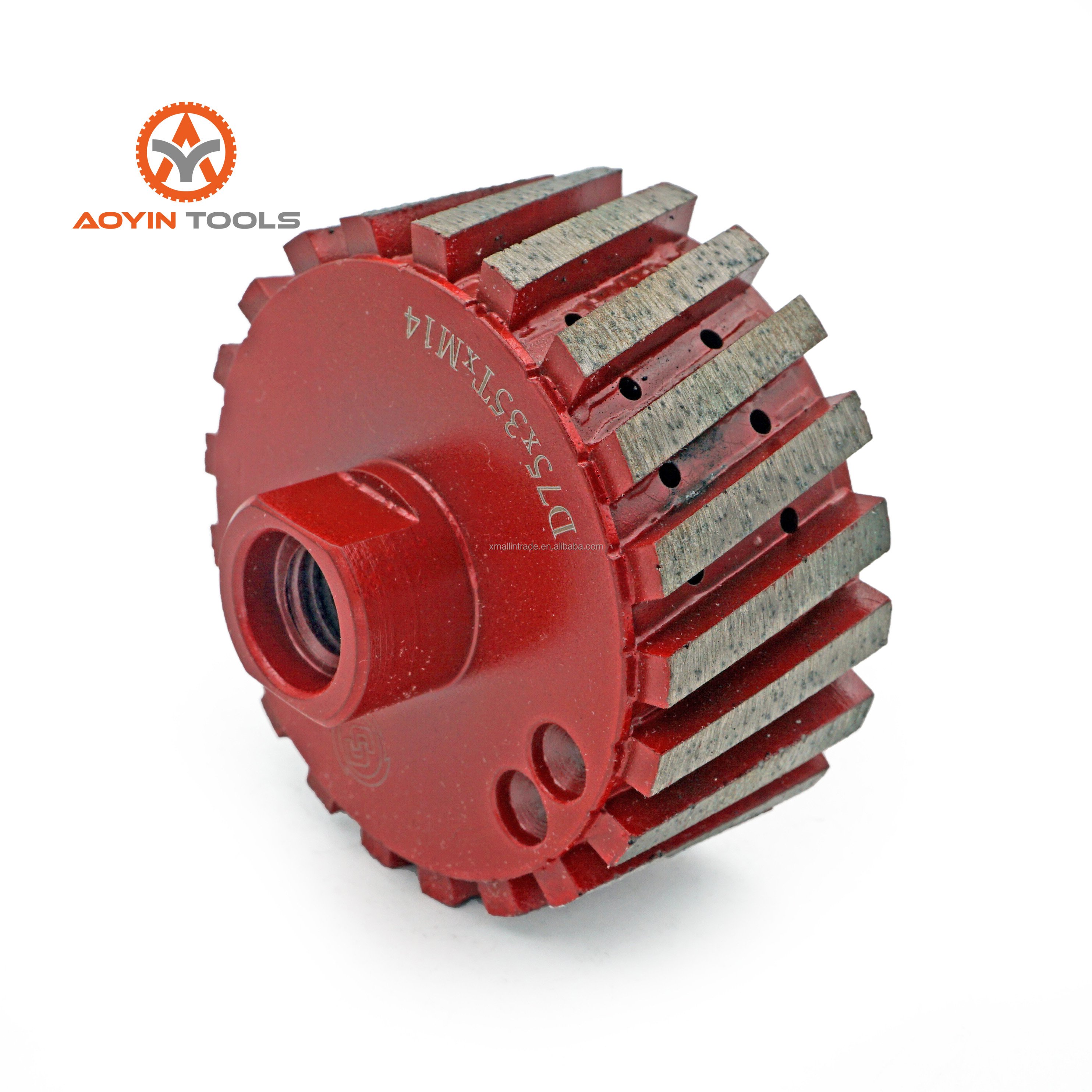 OEM Wholesale D75*40T mm Resin Filled Diamond Abrasive Zero Tolerance Grinding Drum Wheel for Granite, Marble, and Stone Edge