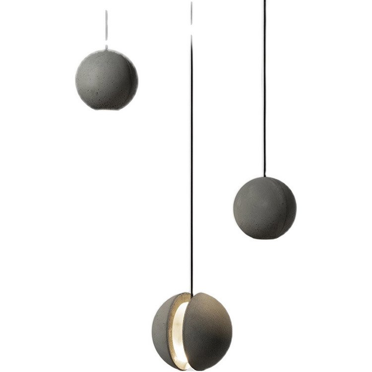 Moroccan Modern Stainless Cement Round Ball Pendant Light