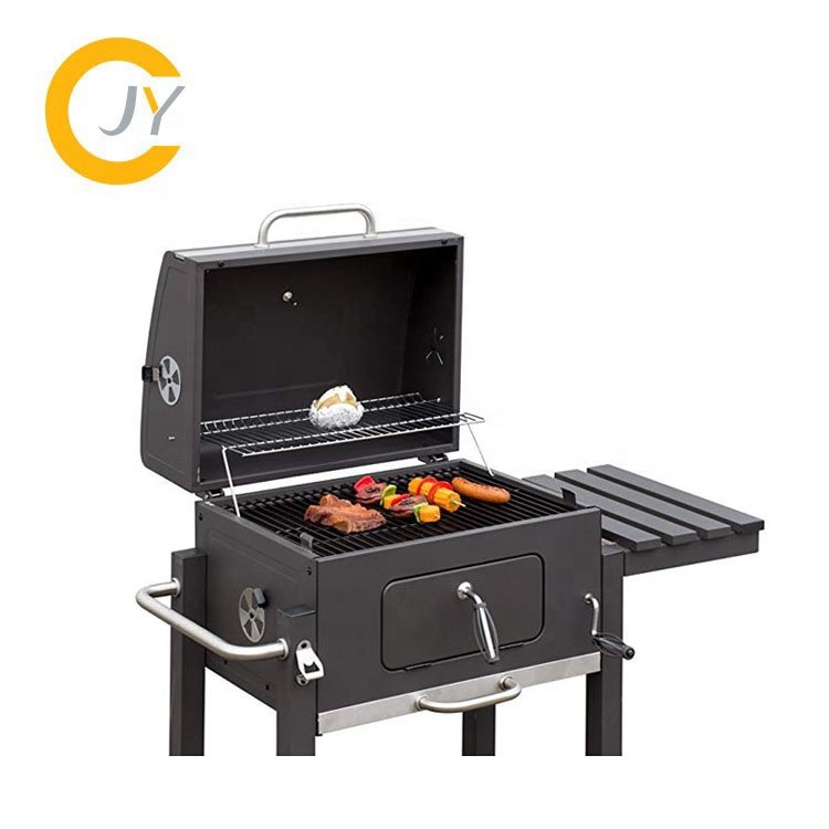 Char-griller Square Charcoal Smoker Grill Black Furnace Body