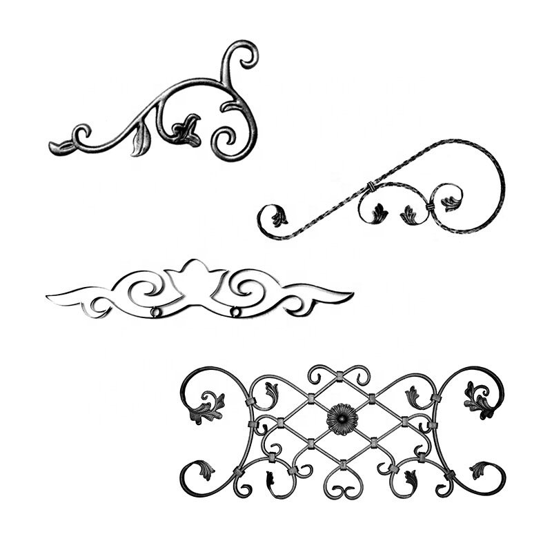powder coated rectangle 1 inch solid outdoor wrought iron components parts balusters