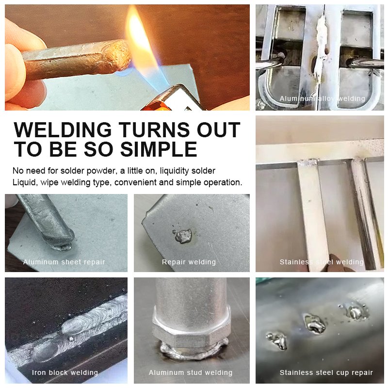 Lighter can be used universal welding rod repair copper iron aluminum stainless steel water tank plastic pipe welding tool