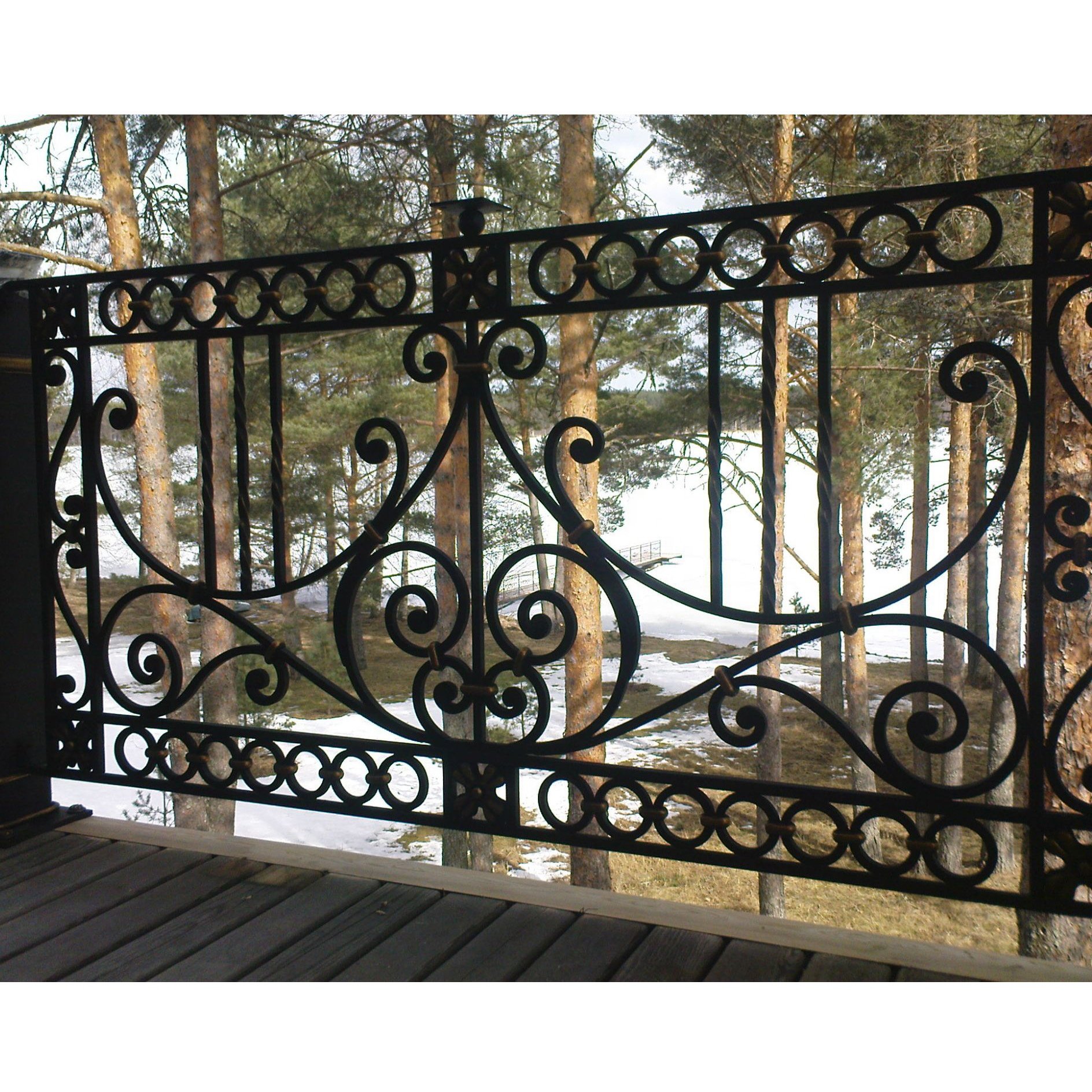 Powder coated Iron railing/wrought iron balustrade fence panels outdoor