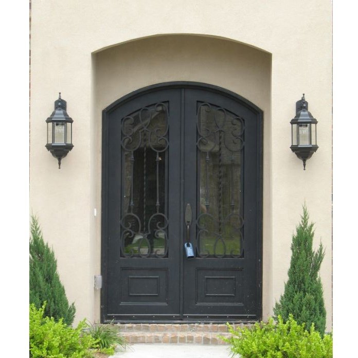 Powder coated Iron railing/wrought iron balustrade fence panels outdoor