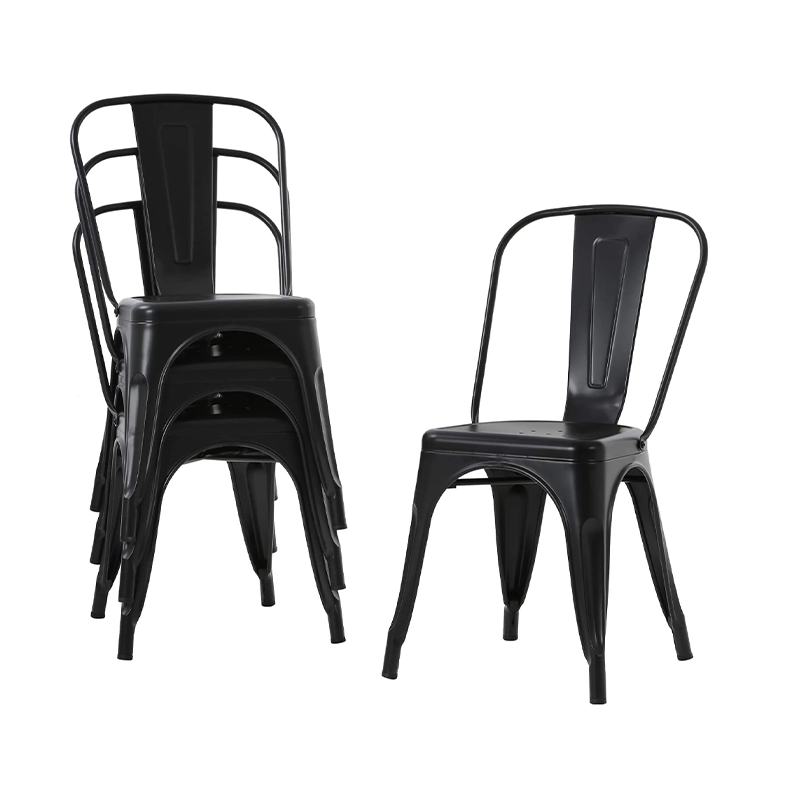 outdoor stackable iron dining chair and table sillas para restaurante square coffee shop metal tolix chairs for restaurant