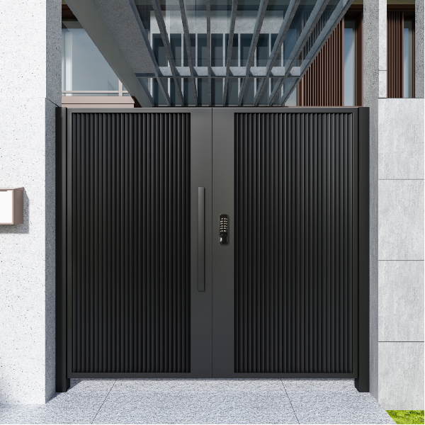 Aluminium double swing drive retractable driveway gate cheap folding sliding driveway gate designs 20ft dual driveway farm gate