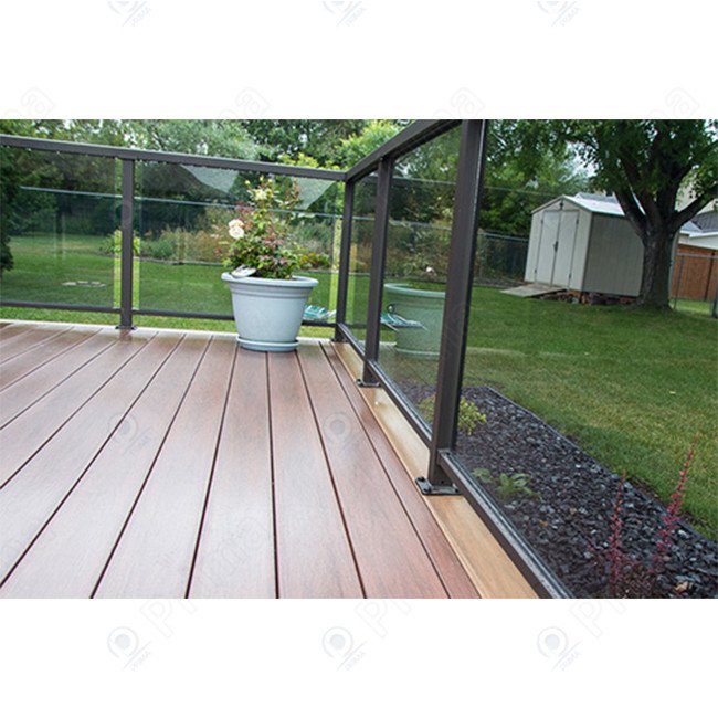 PRIMA Factory Supplying Iron Pipe Railing post Glass Railing Balcony Table Outdoor Aluminum glass Railing