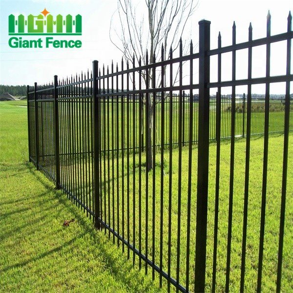 New Outdoor Security Fence with Metal Iron Aluminium Panel Tubular Garrison for Home Garden Plastic Frame Steel Driveway Gates