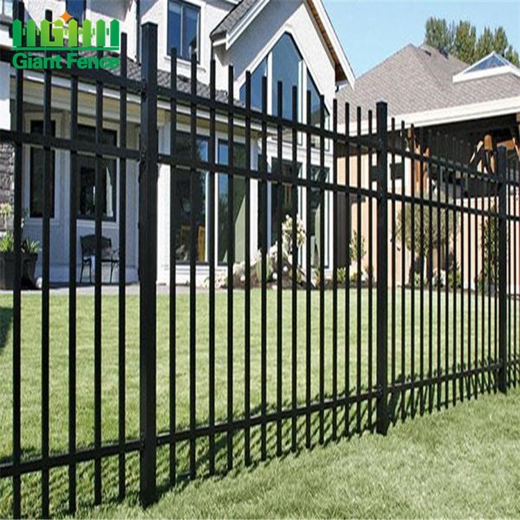 New Outdoor Security Fence with Metal Iron Aluminium Panel Tubular Garrison for Home Garden Plastic Frame Steel Driveway Gates