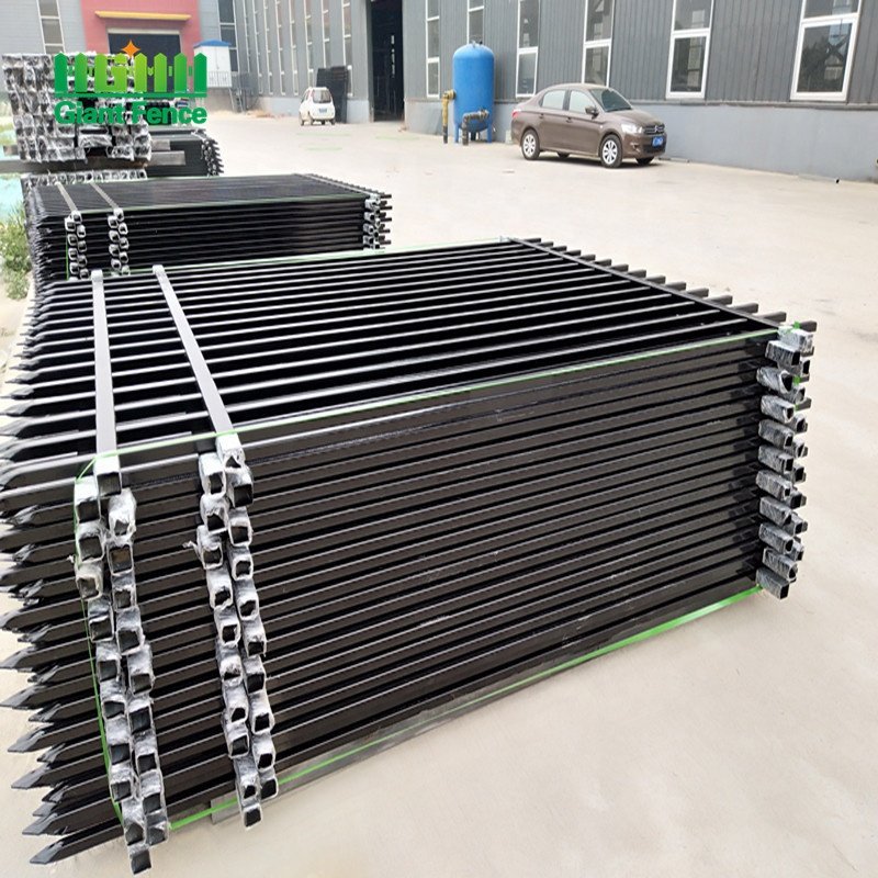 New Outdoor Security Fence with Metal Iron Aluminium Panel Tubular Garrison for Home Garden Plastic Frame Steel Driveway Gates