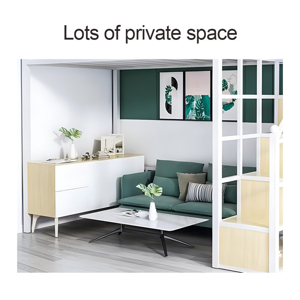 Factory Cheap Price Queen King Size Dormitory Loft Bunk Bed Dormitory hotel home bedroom Metal attic bed Adult Child bunk bed
