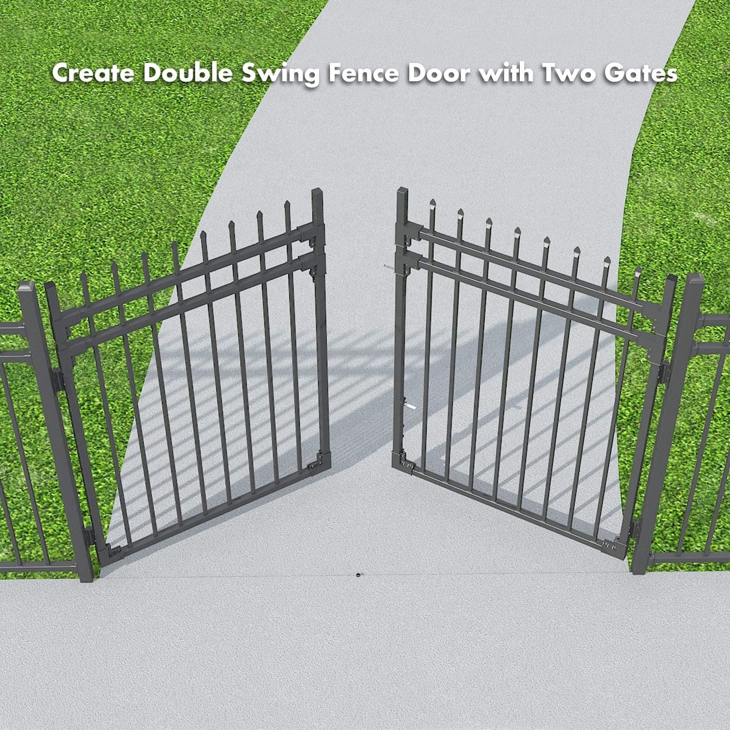 High Quality steel swing gate wrought iron swing gate aluminum swing gate