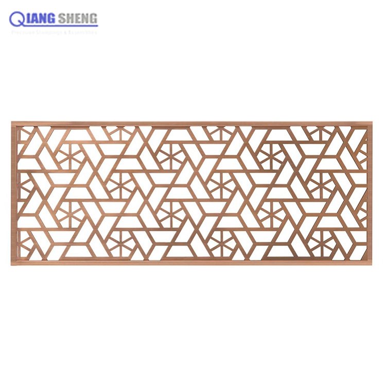 Custom high temperature decorative gold plate iron aluminum cnc laser cutting fence panel sheet metal fabrication service