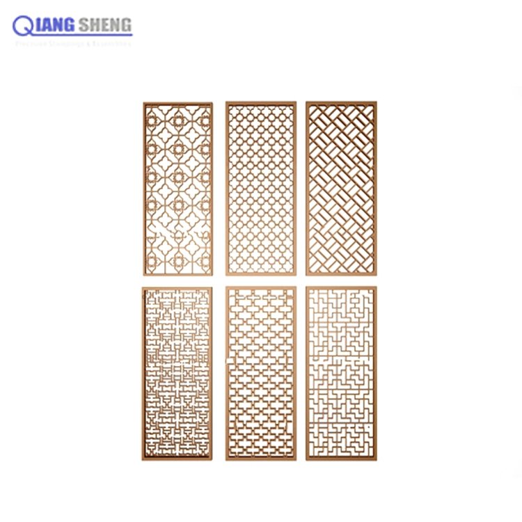 Custom high temperature decorative gold plate iron aluminum cnc laser cutting fence panel sheet metal fabrication service