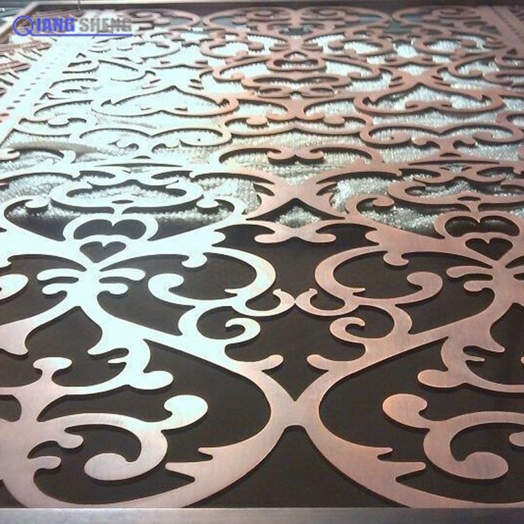 Custom high temperature decorative gold plate iron aluminum cnc laser cutting fence panel sheet metal fabrication service