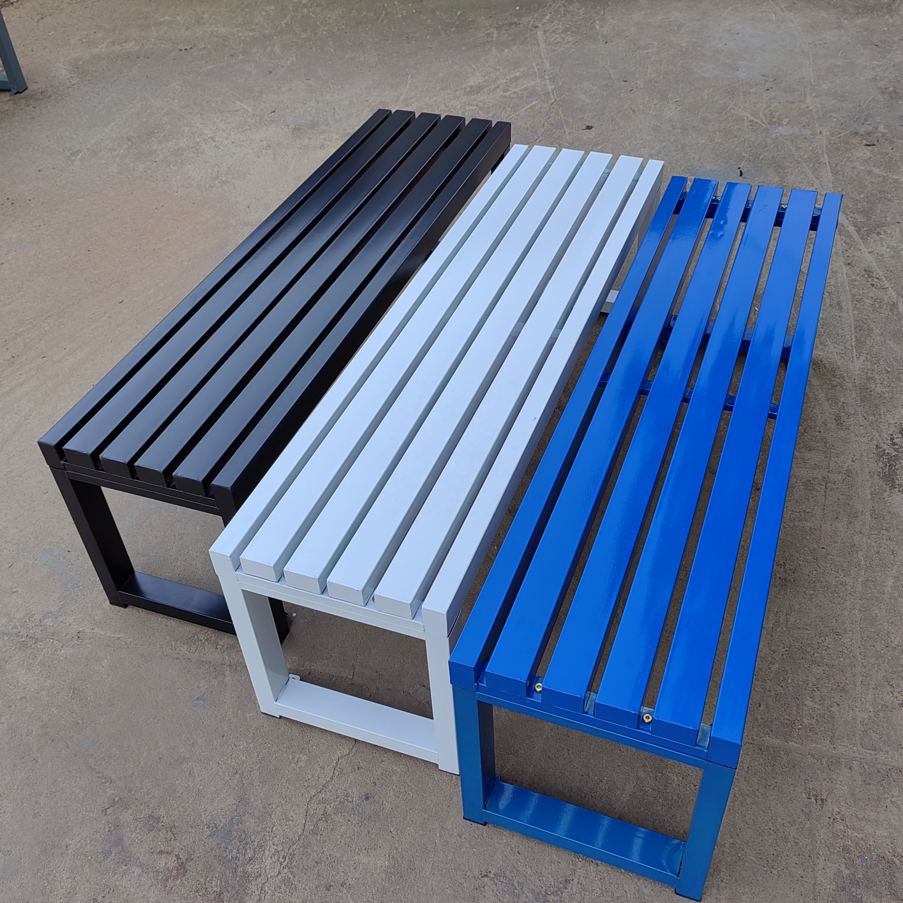 Modern style long metal compound park garden courtyard outdoor garden bench