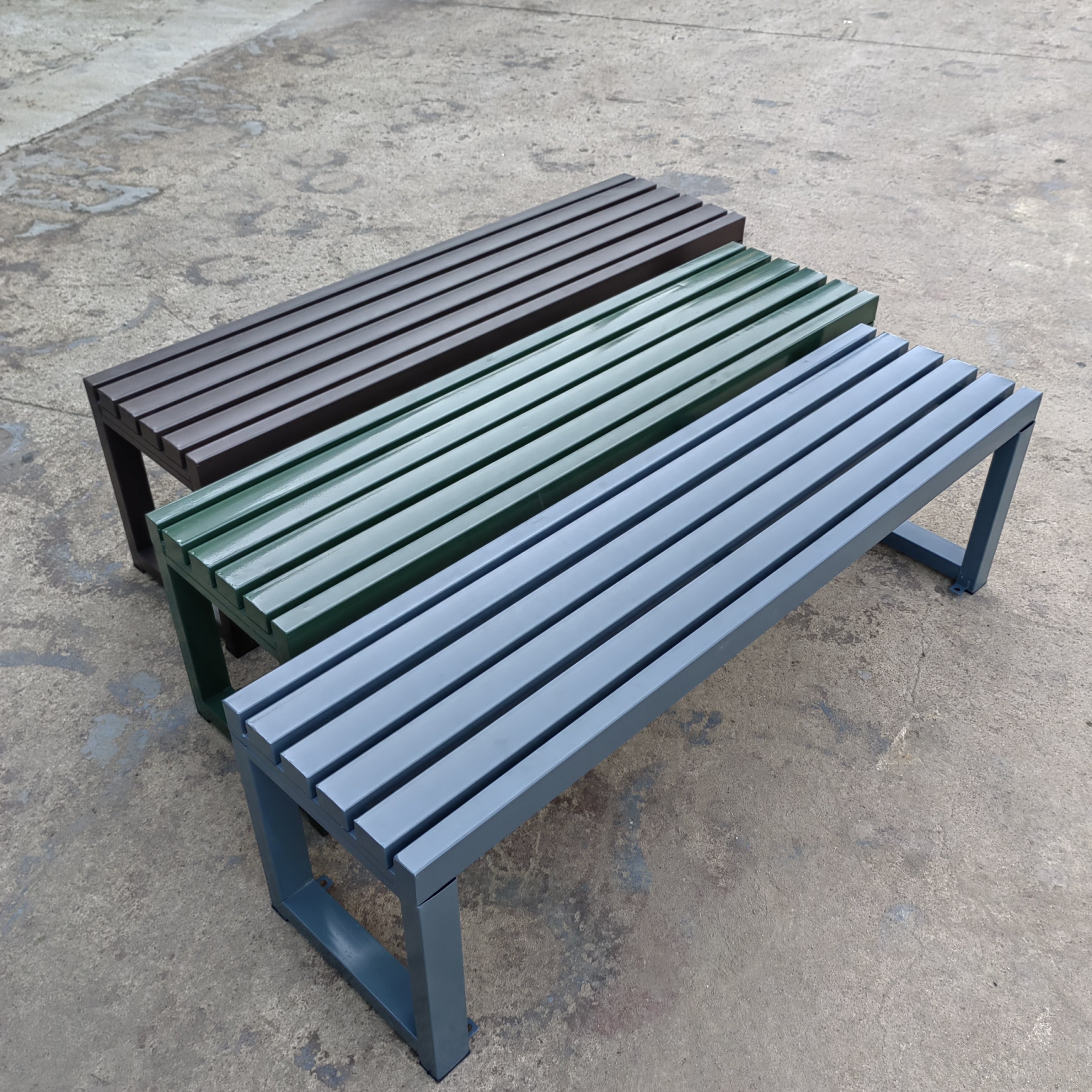 Modern style long metal compound park garden courtyard outdoor garden bench