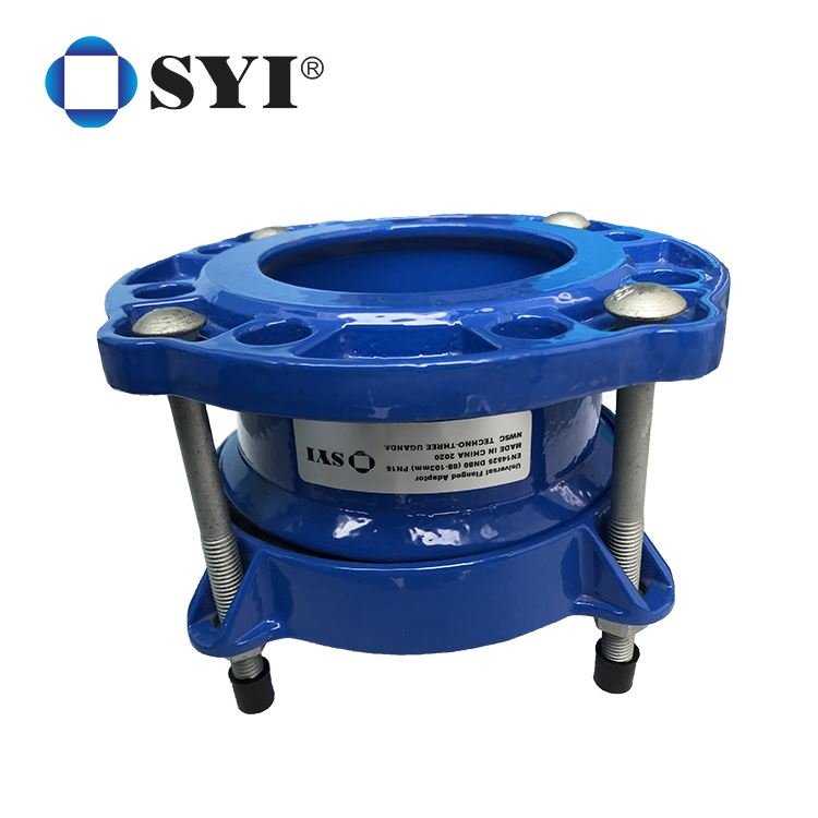 Ductile Iron Di Wide Range Flexible Quick Din Pn10 Universal Flange Adaptor For PVC Pipe