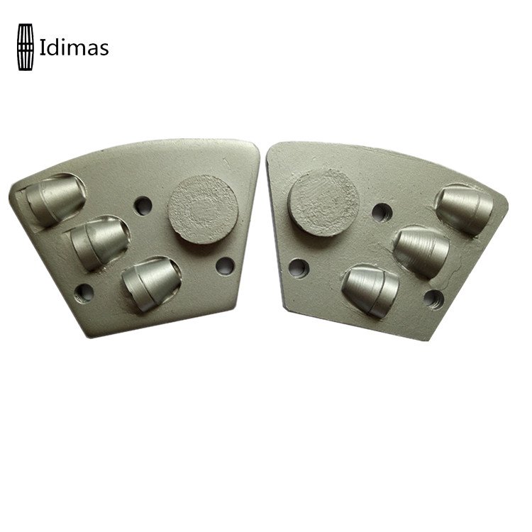 3*1/2 PCD + T.C.T Metal Bond Concrete Trapozoid Diamond Grinding Shoes Grinding Discs Plate for Stone