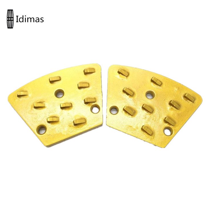 3*1/2 PCD + T.C.T Metal Bond Concrete Trapozoid Diamond Grinding Shoes Grinding Discs Plate for Stone