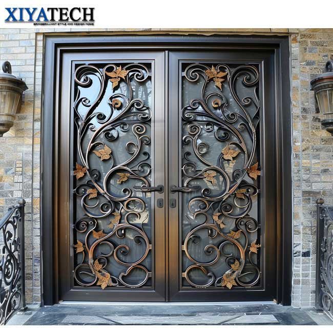 XIYATECH New Design Safety Customized size balcony french wrought iron safety door design