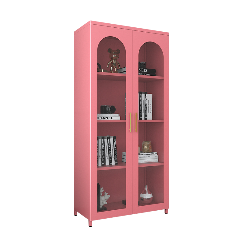 Wholesale Home Furniture Modern Glass Showcase Metal Frame Glass Display Cabinet for living room