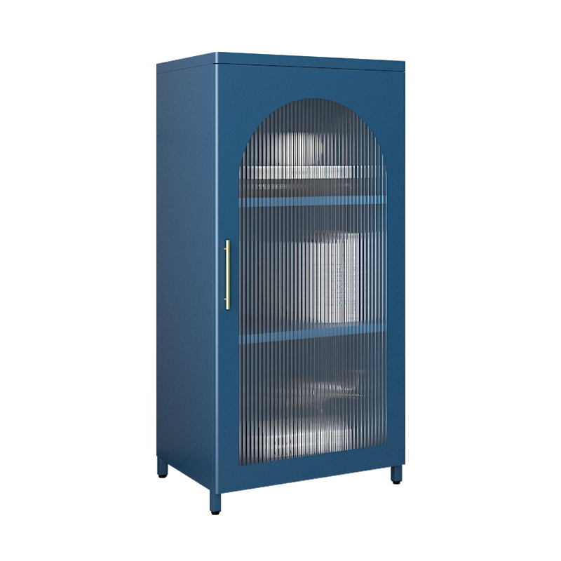 Wholesale Home Furniture Modern Glass Showcase Metal Frame Glass Display Cabinet for living room