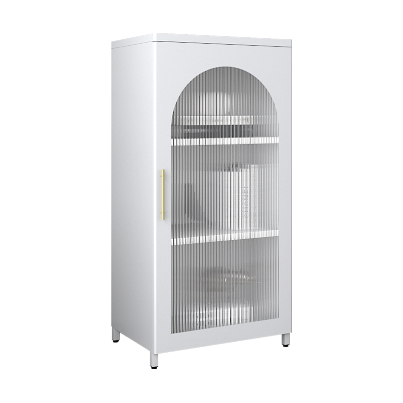 Wholesale Home Furniture Modern Glass Showcase Metal Frame Glass Display Cabinet for living room