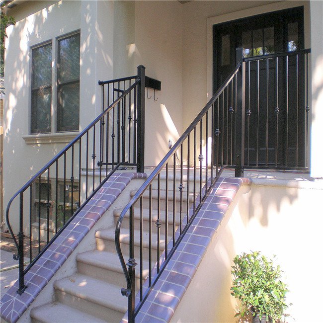 beautiful indoor prefab stairs railings decorative wrought iron stair handrail and wood baluster design