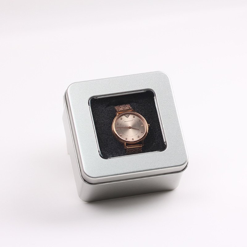 93X93X55mm tinplate tea square candy gold iron box square biscuit packaging iron tin box