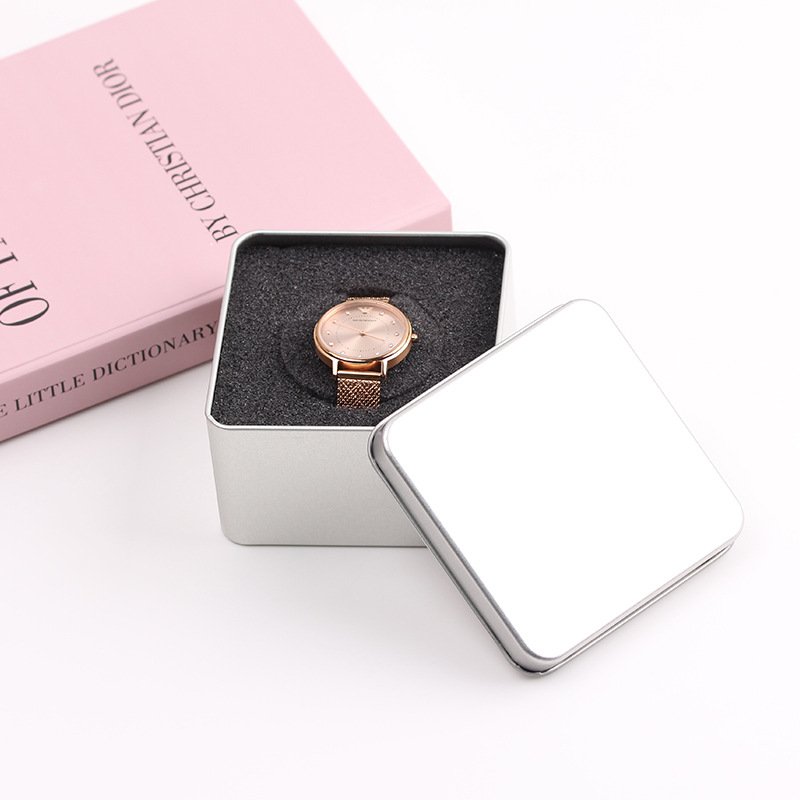 93X93X55mm tinplate tea square candy gold iron box square biscuit packaging iron tin box
