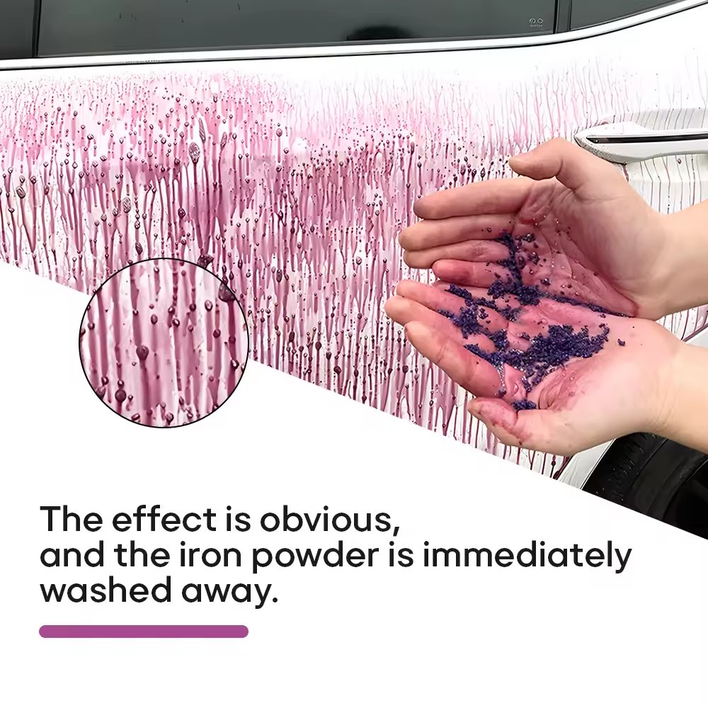 A new product specially designed to remove the oxide layer on the metal surface of automobiles and wheels-iron powder remover