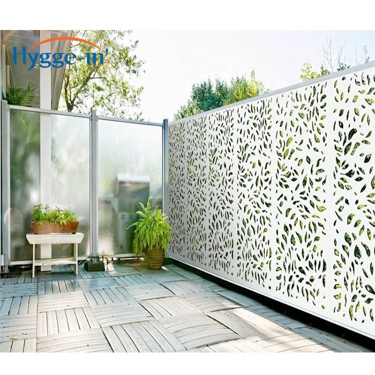 Modern Design Outdoor Steel Aluminium Customized Metal Fence Panels Laser Cut Fence Panel