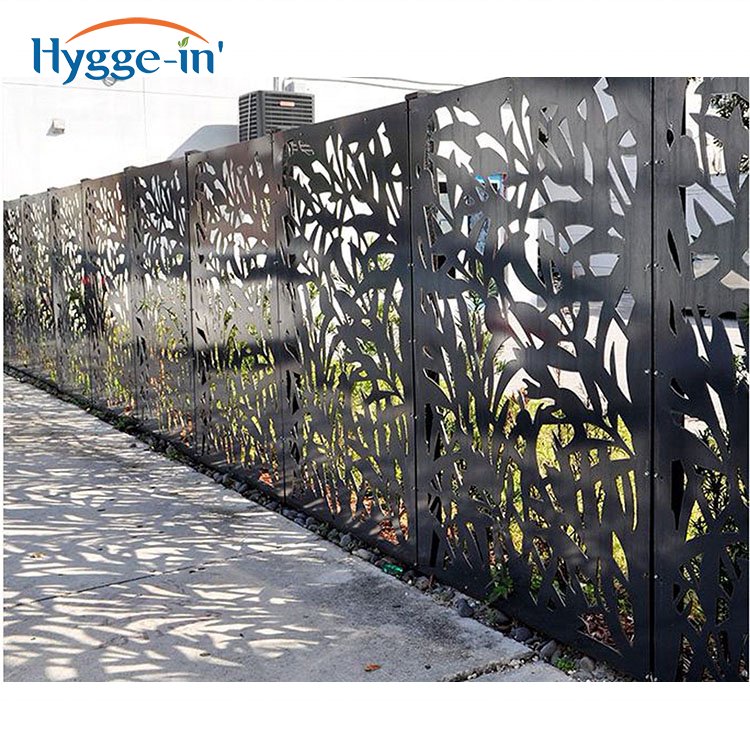 Modern Design Outdoor Steel Aluminium Customized Metal Fence Panels Laser Cut Fence Panel