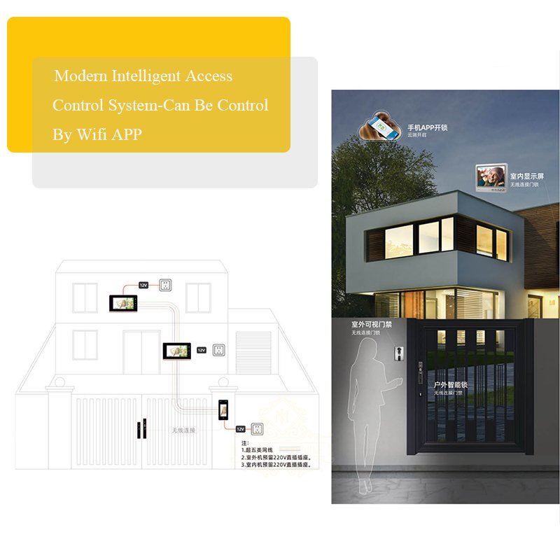 China High Quality Supplier Automatic House Front Swing Wrought Iron Steel Aluminum Metal Gate With Smart Lock System