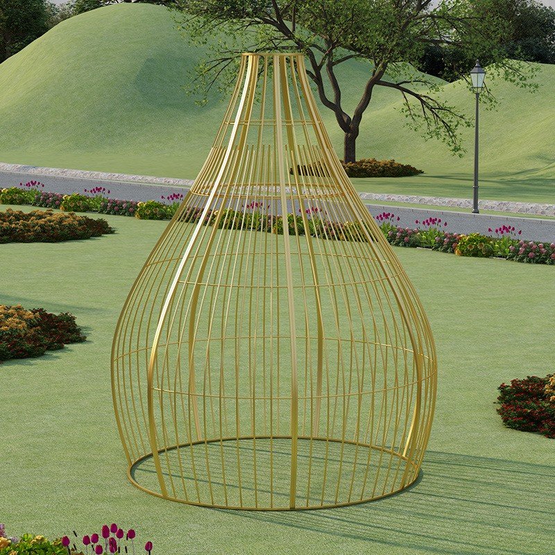 Iron Large Bird Cage Outdoor Hotel Restaurant Giant Decoration Booth Park Scenic Area Square Large Bird Cage Ornaments