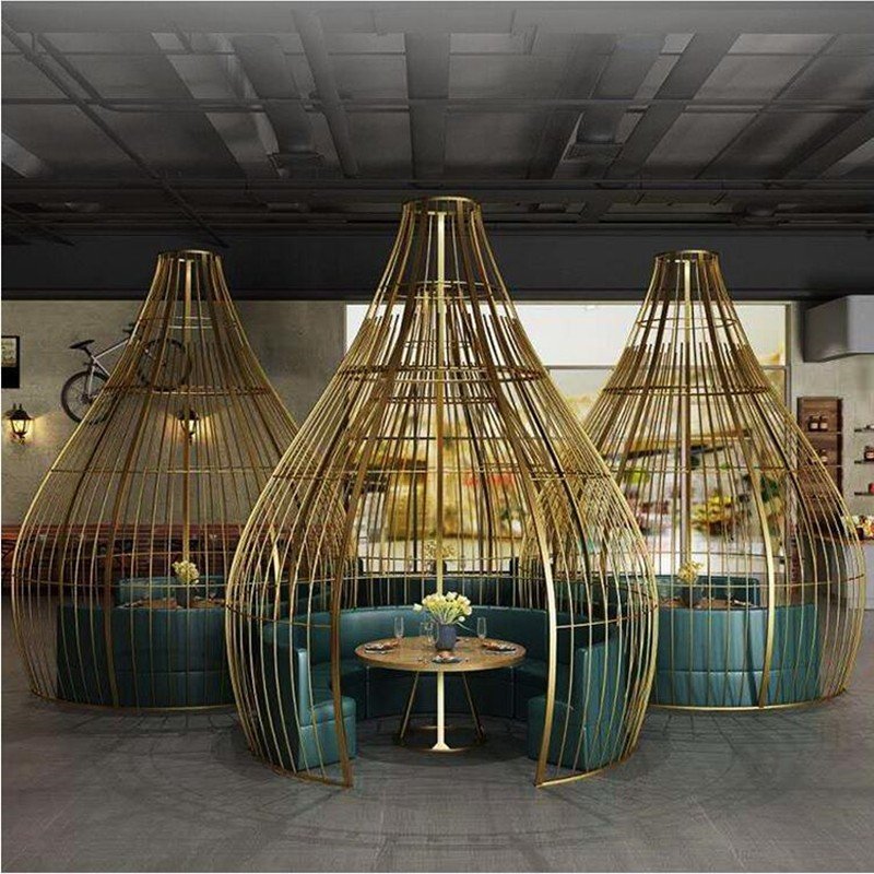 Iron Large Bird Cage Outdoor Hotel Restaurant Giant Decoration Booth Park Scenic Area Square Large Bird Cage Ornaments