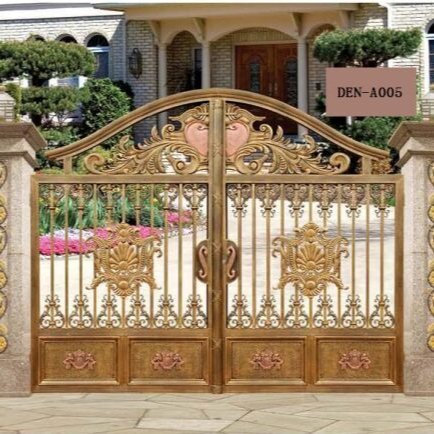 European style aluminium Gates aluminium courtyard gate Villa doors electric garden Gates aluminum driveway gates for sale