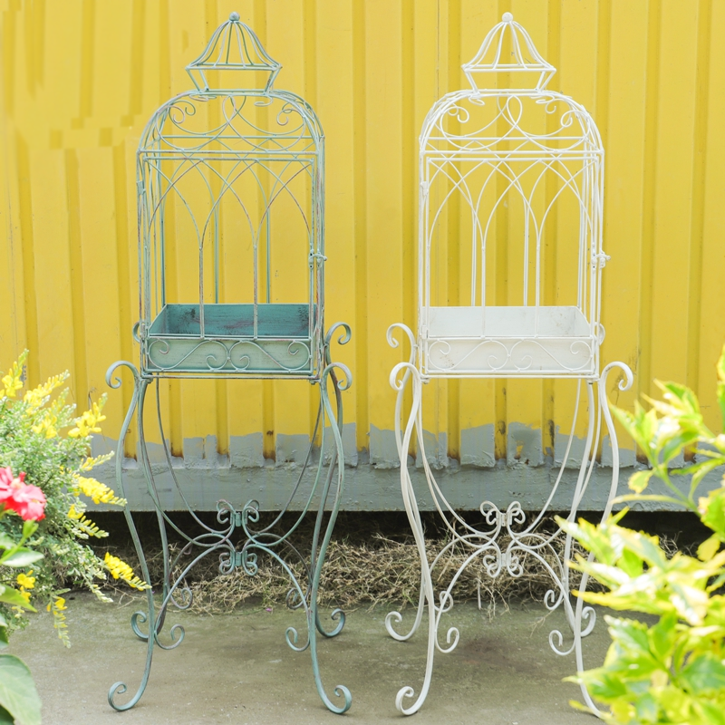 Iron Floor Bird Cage with Stand Birdcage Decorations Metal Indoor Outdoor Iron Stand Birdcage for Florals, Candles
