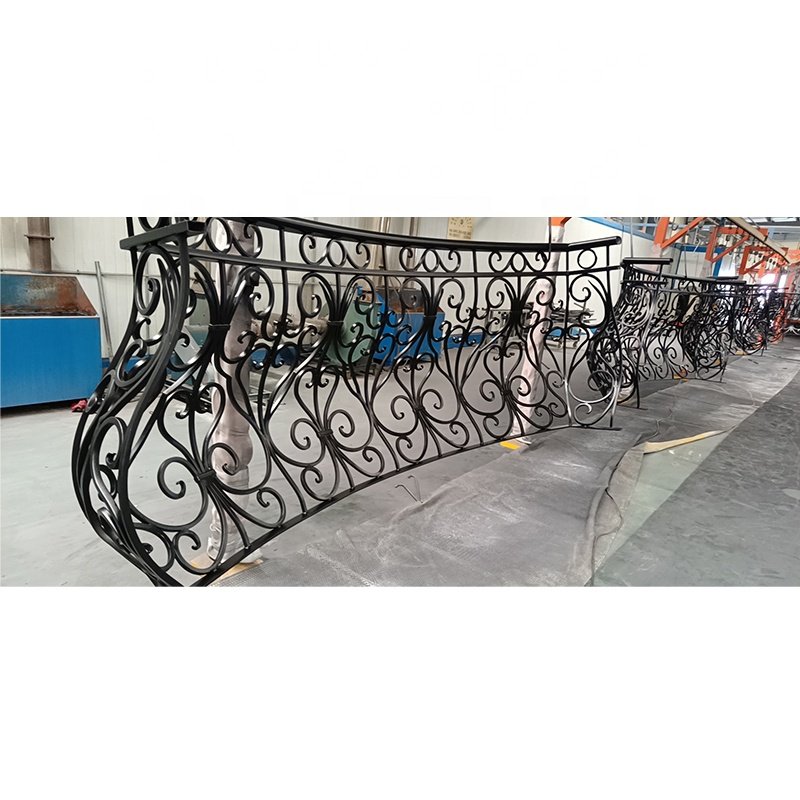 Modern Design Wrought Iron Balcony Railing Popular Belly Ornamental Steel for Apartments