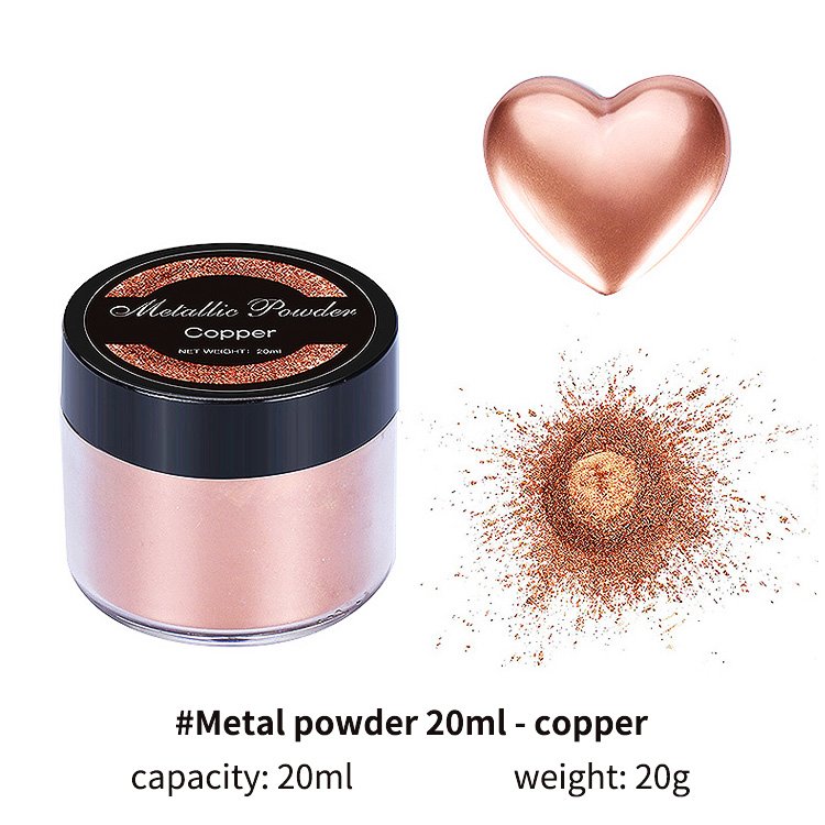 20ML Bottle 6 Jars of Pigment for Paint Metal Powder DIY crystal Epoxy Resin Gold Powder for Screen Printing