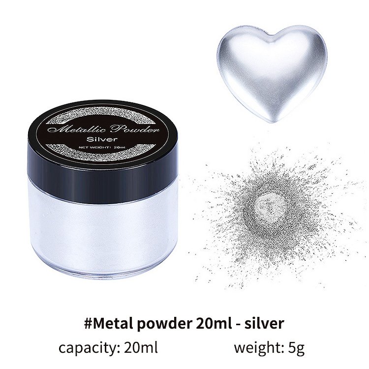 20ML Bottle 6 Jars of Pigment for Paint Metal Powder DIY crystal Epoxy Resin Gold Powder for Screen Printing