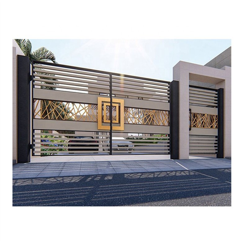 High Quality Wrought Iron Gate Design Aluminum Electric Decorative Main Gate Designs Electric Iron Gate Designs Simple