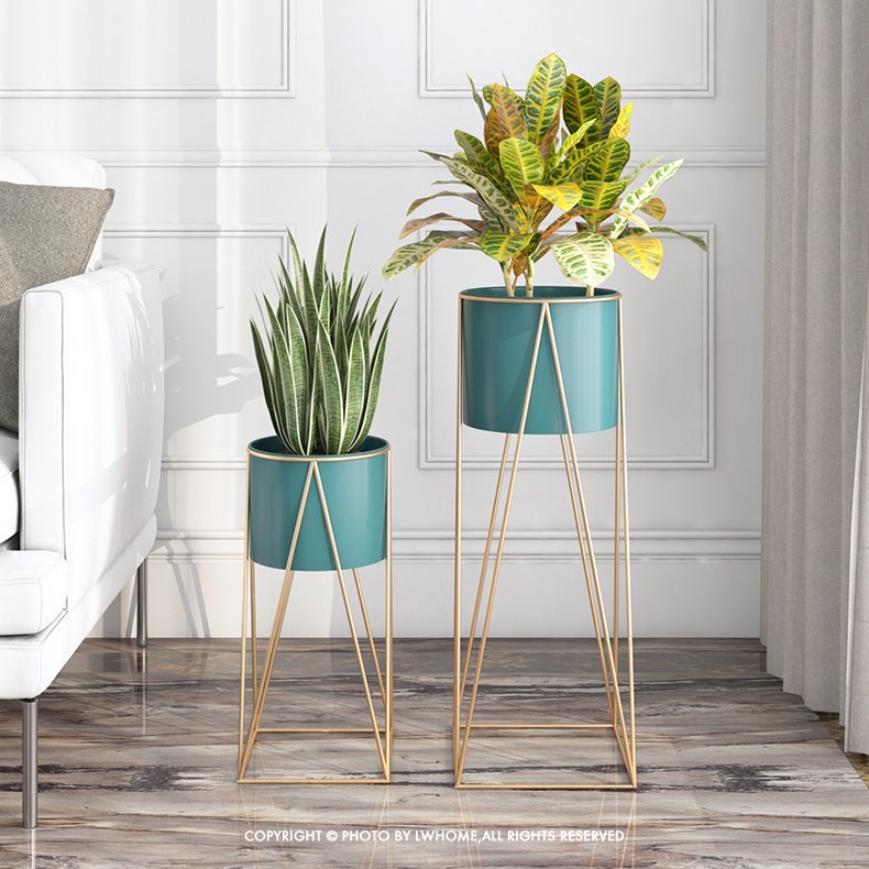 Plant Stand Home Decor Modern Mid Century Display Holder Rack Wrought Iron Plant Pot Metal Flower Stand Indoor
