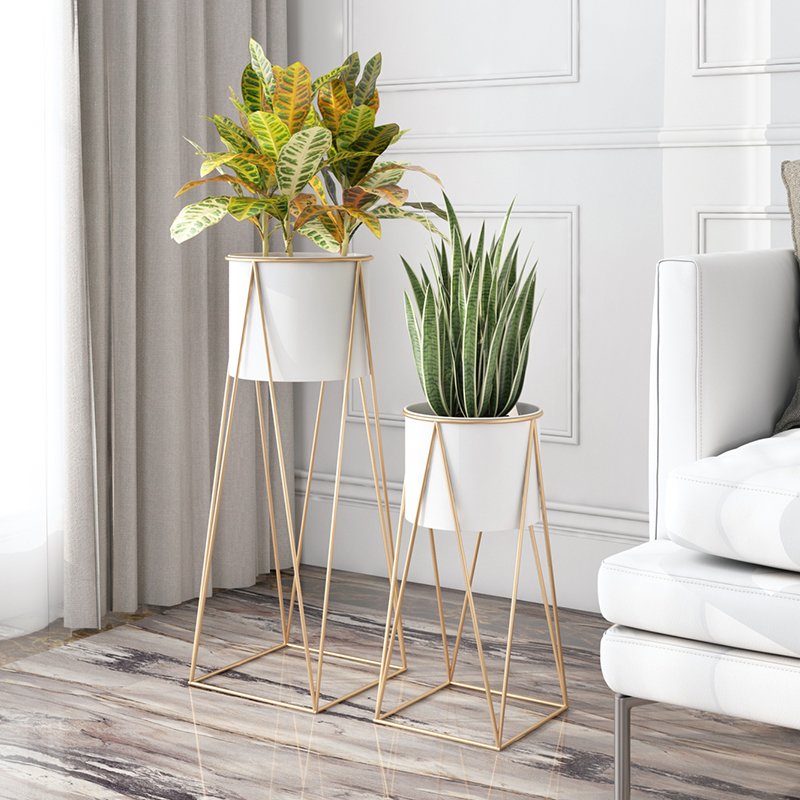 Plant Stand Home Decor Modern Mid Century Display Holder Rack Wrought Iron Plant Pot Metal Flower Stand Indoor