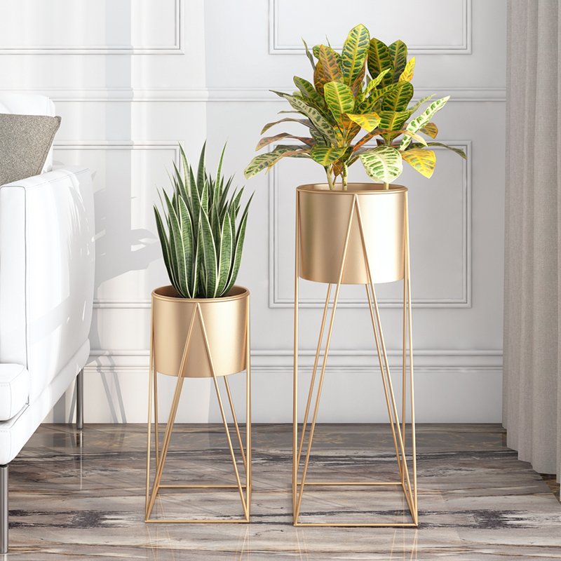 Plant Stand Home Decor Modern Mid Century Display Holder Rack Wrought Iron Plant Pot Metal Flower Stand Indoor